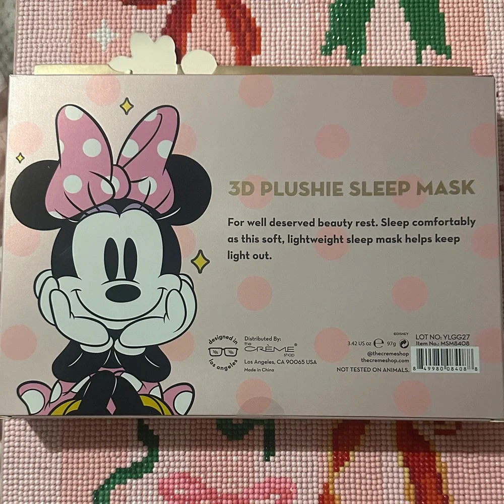 Disney Minnie Mouse 3D Plushie Sleep Mask - Pink and White